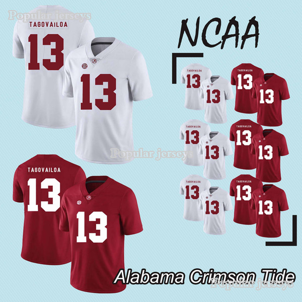 NCAA Alabama Crimson Tide jerseys 13 Tua Tagovailoa College Football Jerseys Hot Sale Jersey 18/19 New 100% Stitched