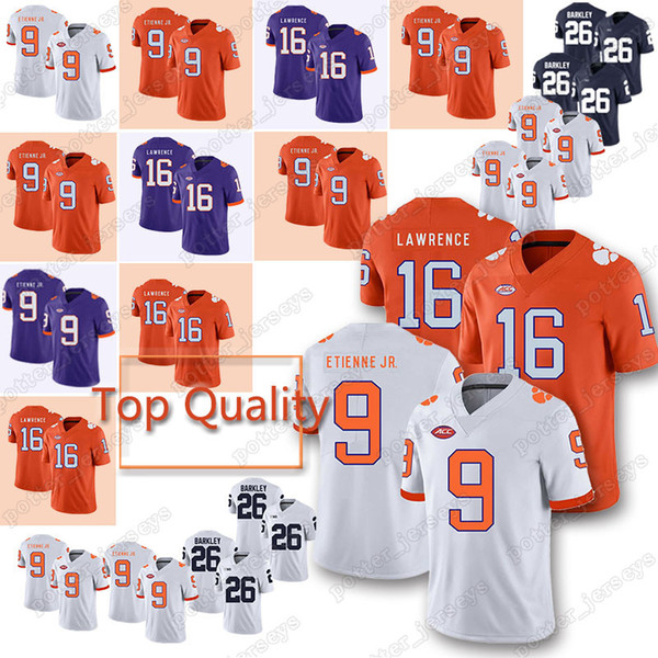 26 Saquon Barkley Penn State Nittany Lions jersey 7 Kaepernick 16 Trevor Lawrence 9 Travis Etienne Jr. 26 Saquon Barkley Wear jerseys ncaa