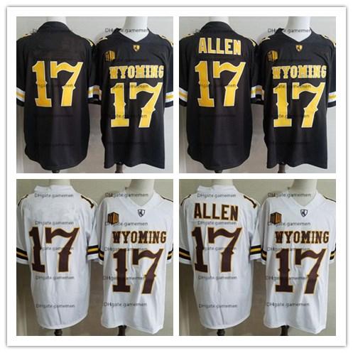 Men's 17 Josh Allen NCAA Wyoming Cowboys College Football Jersey Stitched brown White Buffalo Josh Allen Jerseys S-3XL free shipping