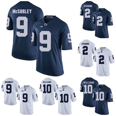 Factory Outlet Cheap Mens Penn State 2 Stevens 9 McSorley 10 Williams Navy White Best Quality College Football Jerseys,free shipping