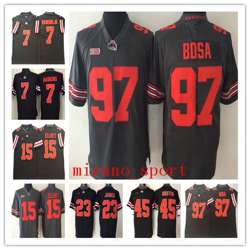 NCAA Mens Ohio State Buckeyes College jerseys 45 Archie Griffin 7 Dwayne Haskins Jr. 15 Ezekiel Elliott 97 Joey Bosa Football men Jerseys