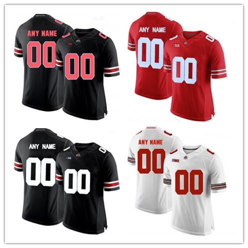 Custom 2019 Ohio State Buckeyes White Gray Black Jersey Fields Haskins George Dobbins Red OSU College Football jersey Stitched