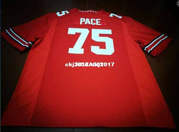 Cheap Men #75 Orlando Pace Ohio State Buckeyes College Jersey white red black Personalized XS-6XL or custom any name or number jersey NCAA