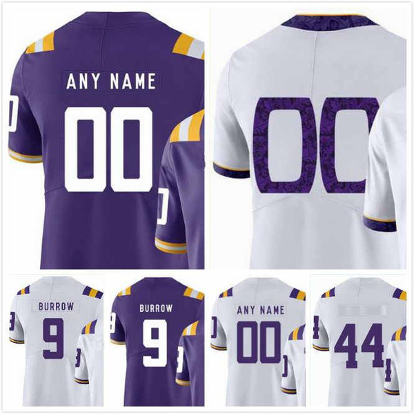 Custom LSU Tigers Derrick Dillon Jersey 19 Josh Growden 38 Zach Von Rosenberg 46 Tory Carter 44 Joe Burrow 9 Stitched Mens 2019 S-3XL