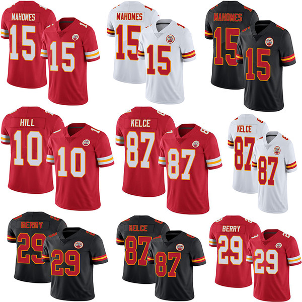 Football Jerseys 19 20 Kansas City 10 Tyreek Hill Chiefs 15 Patrick Mahomes 29 Eric Berry 87 Travis Kelce Untouchable Limited Jersey