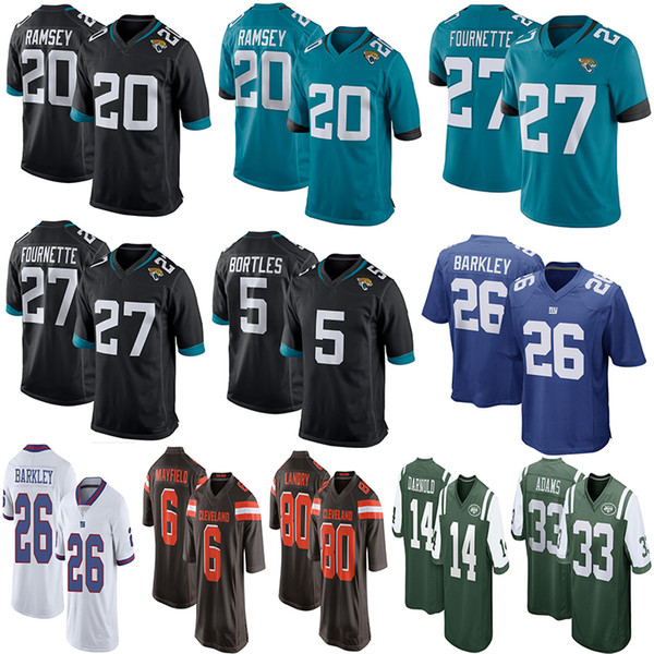 20 Jalen Ramsey Jaguar Jersey 27 Leonard Fournette 5 Blake Bortles Browns 6 Baker Mayfield 14 Sam Darnold Football Jerseys