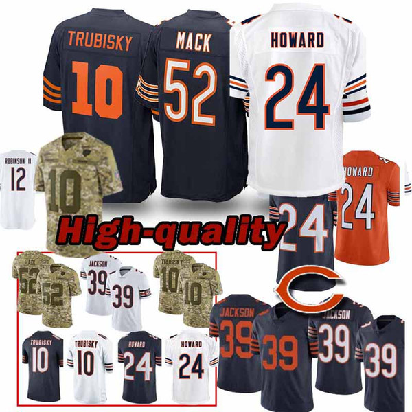 52 Khalil Mack Chicago Jerseys bears 10 Mitchell Trubisky 24 Howard 29 Tarik Cohen Jersey Adult Top quality