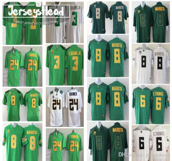 Oregon Men Jersey Ducks 3 Vernon Adam Jr. 6 De'Anthony D.Thomas 8 Marcus Mariota Mens College Football Jerseys