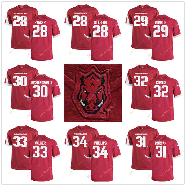 Arkansas Razorbacks Jersey Andrew Parker Reid Bauer Derrick Munson Kevin Richardson II Grant Morgan Curtis Dee Walker Tyler Phillips