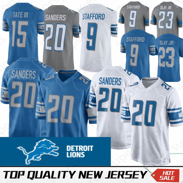 9 Matthew Stafford Detroit Lion Jersey 23 Darius Slay JR 20 Barry Sanders 15 Golden Tate III Jerseys Color Rush 100% Stitched Top quality