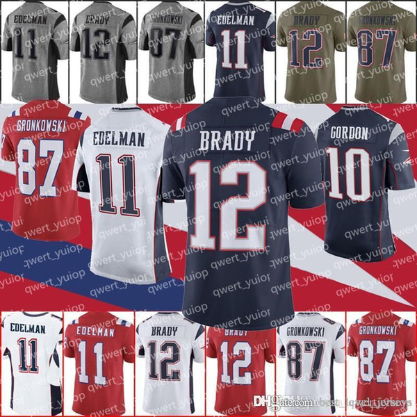 Tom Brady 12 10 Gordon jersey 14 Brandin Cooks 15 Chris Hogan 87 Rob Gronkowski 11 Julian Edelman 80 Danny Amendola 92 James Harrison