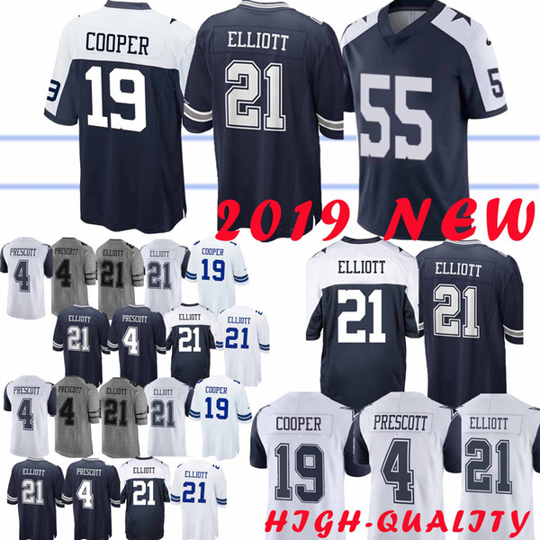 21 Ezekiel Elliott Dallas 55 Leighton Vander Esch jersey 4 Dak Prescott Cowboys 19 Amari Cooper 82 Jason Witte jerseys High-quality 2019 new