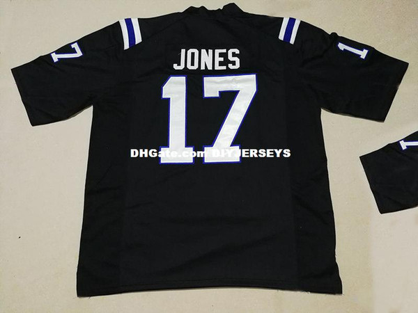 Mens NCAA Duke Blue Devils DANIEL JONES College Football Jerseys Stitched Royal #4 Myles Hudzick Duke Blue Devils Jersey