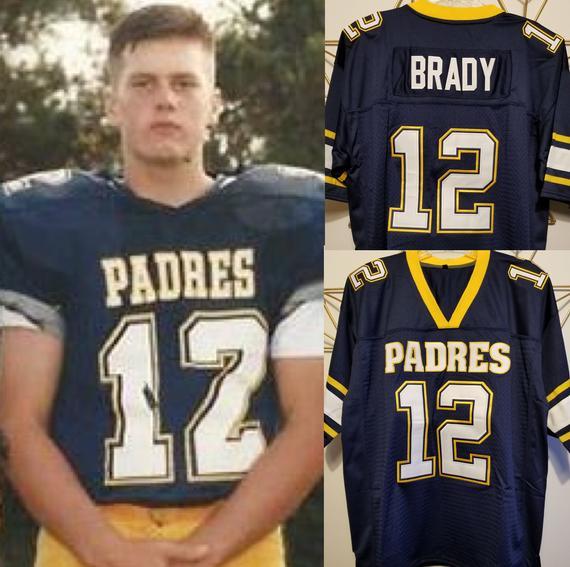 Tom Brady 12 Junipero Serra Padres High School Football Jersey Stitched