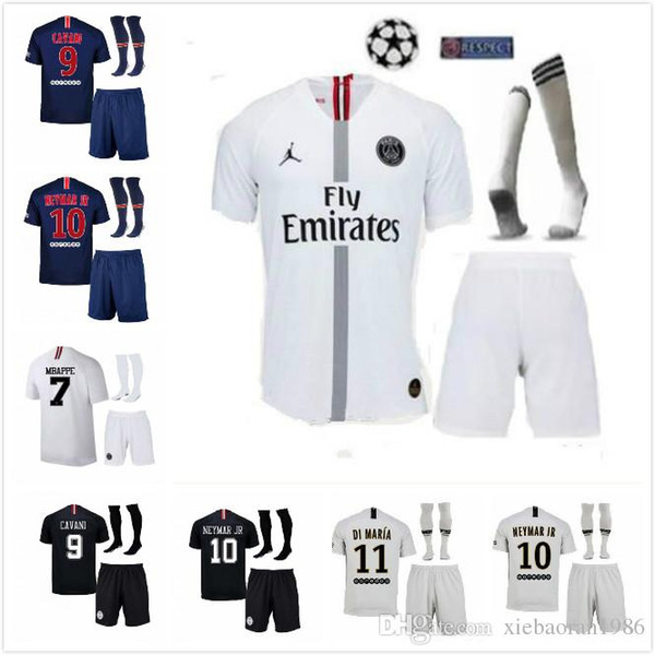 Champion League Paris Saint Germain soccer jerseys 2018 2019 PSG soccer shirt Maillot shirt DANI ALVES jersey cavani verratti MBAPPE jerseys