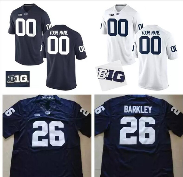 Mens Navy Penn State Nittany Custom Jerseys College Jerseys stiched NCAA White Stitched Personalized Jerseys Customized S-XXXL