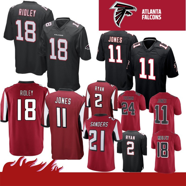 Stitched 11 Julio Jones 18 Ridley Falcons Limited Atlanta Jersey 2 Matt Ryan 21 Deion Sanders 24 Devonta Freeman Football Jerseys Color Rush