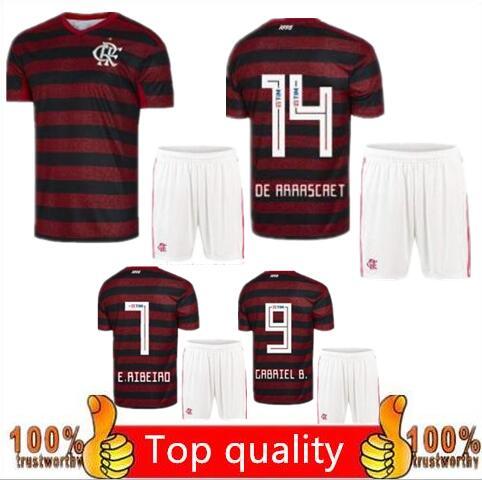 new Flamengo soccer Jersey adult kit 19 20 Home away Red Black Barbosa de Arrascaeta Ribeiro Vitinho Diego Rodrigo Caio men set shirt child