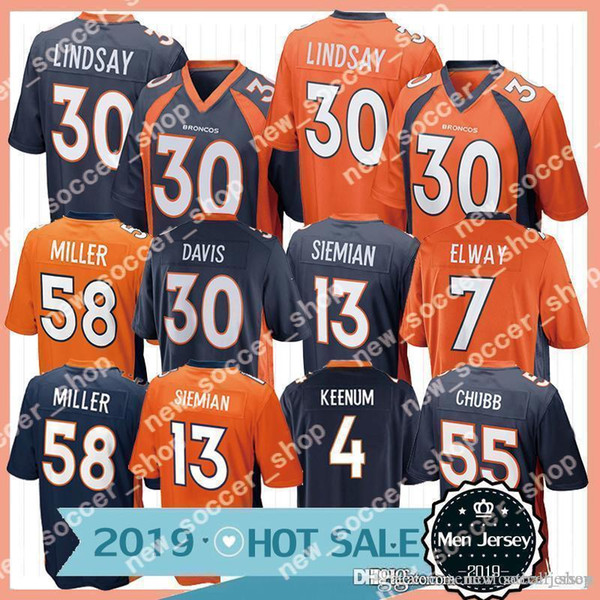 Denver 30 Phillip Lindsay Jersey Broncos Terrell Davis 55 Bradley Chubb 58 Von Miller 7 John Elway 14 Courtland Sutton 4 Keenum Jerseys