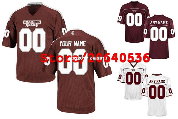 Cheap Custom Mississippi State Bulldogs College jersey Mens Women Youth Kid Personalized Any number any name Stitched White Football jerseys