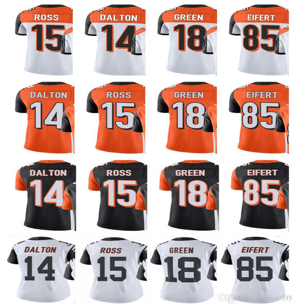 Cincinnati Men Women Youth Bengals Jersey #18 A.J. Green 14 Andy Dalton 85 Tyler Eifert 15 John Ross Vapor Limited Rush Jerseys