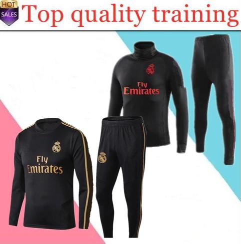 Top quality 2019/2020 Real Madrid tracksuit adult soccer chandal football tracksuit 2019/20 adult training suit skinny pants Sportswear