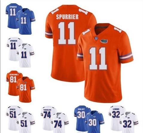 Custom Florida Gators 81 Aaron Hernandez 14 Emory Jones 11 Steve Spurrier 6 Jeff Driskel Tim Tebow Franks Any Name Number College Jerseys