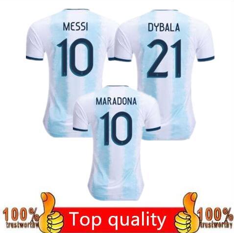 2019 Argentina home America Cup Jersey Argentina MESSI DYBALA DI MARIA AGUERO HIGUAIN soccer shirt home national team 19 20 Football jersey