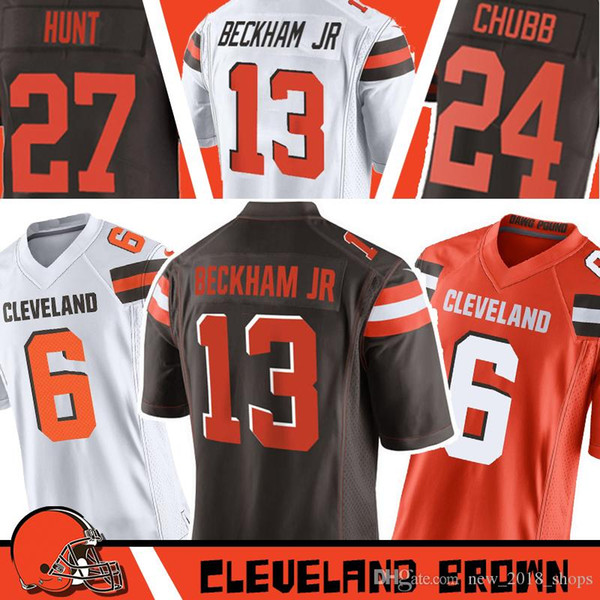 Brown 13 Odell Beckham Jr 6 Baker Mayfield Cleveland jersey 24 Nick Chubb 95 Myles Garrett 80 Jarvis Landry 21 Denzel Ward 73 Joe Thomas