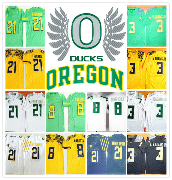 HOT Oregon Ducks COLLEGE NCAA Royce Freeman 21 Marcus Mariota 8 Vernon Adams Jr 3 Jersey 100th Rose Bowl Football Jerseys us HOT sports