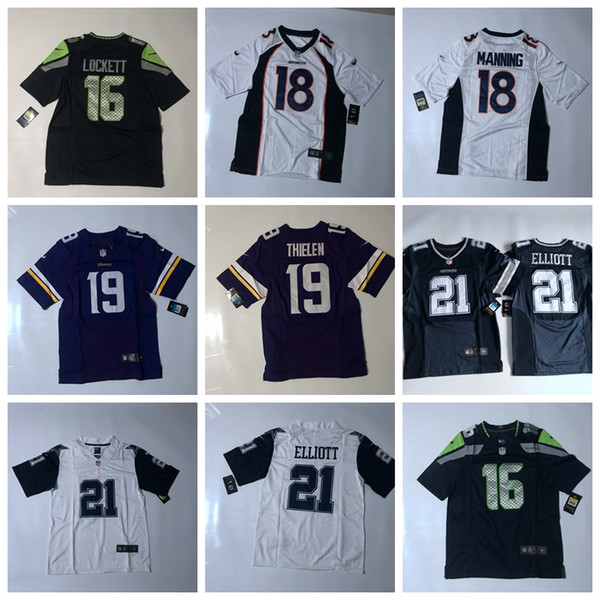 Sale 2019 Jersey Tyler 16 Lockett Peyton 18 Manning Adam 19 Thielen Ezekiel 21 Elliott Stitched football Jerseys