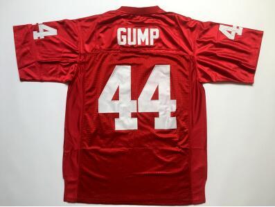 Forrest Gump #44 Tom Han Movie Football Jersey All Stitched Men Football Jersey Red S-3XL Free Shipping