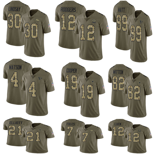 19 20 Football Jerseys 4 Deshaun Watson 7 Nick Foles 12 Aaron Rodgers 21 Ezekiel Elliott 30 Phillip Lindsay Untouchable Limited Jersey