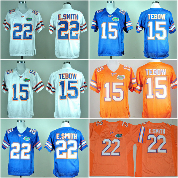 2018 College Florida Gators Football Jerseys NCAA 15 Tim Tebow Jersey 22 E.Smith Team Color Blue White Orange Stitched And Embroider Jersey