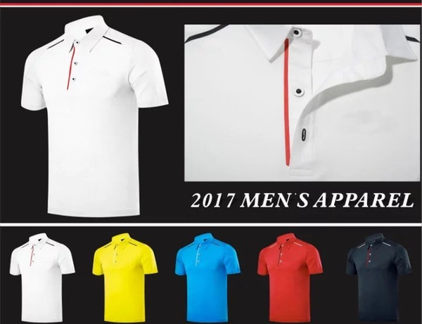 2017 Ti Golf T-shirt men's summer Quick Dry breathable sports shirts 5 color OEM available