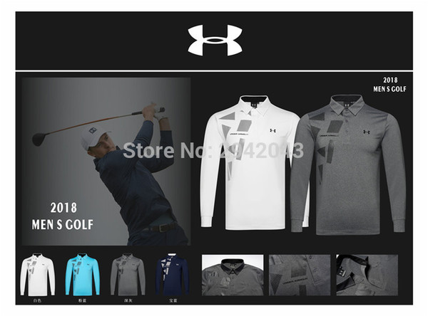 2018 Golf shirts Newest Autumn Long Sleeve Golf Men Breathable Sport Clothes Men'S Polo Shirts