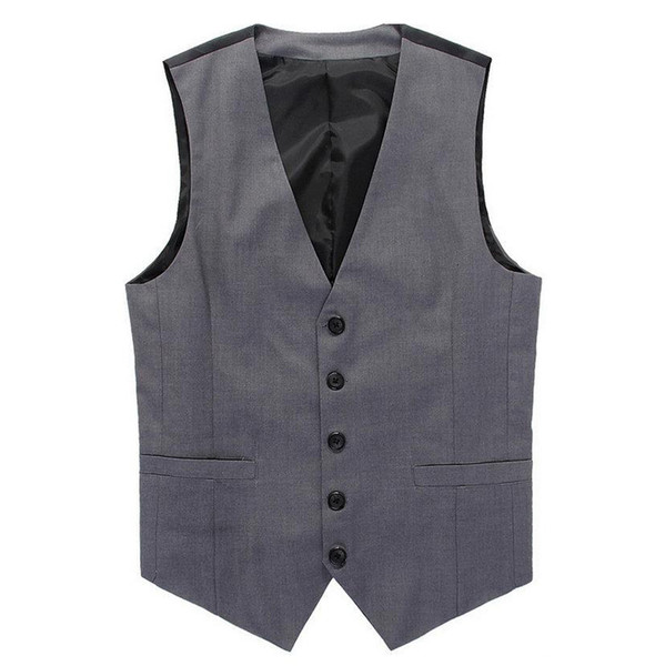 Leisure Mens Suit Vest Wedding Banquet Casual Gentleman Suit Vests Fashion V Neck Slim Fit Golf Beckham Vest For Men