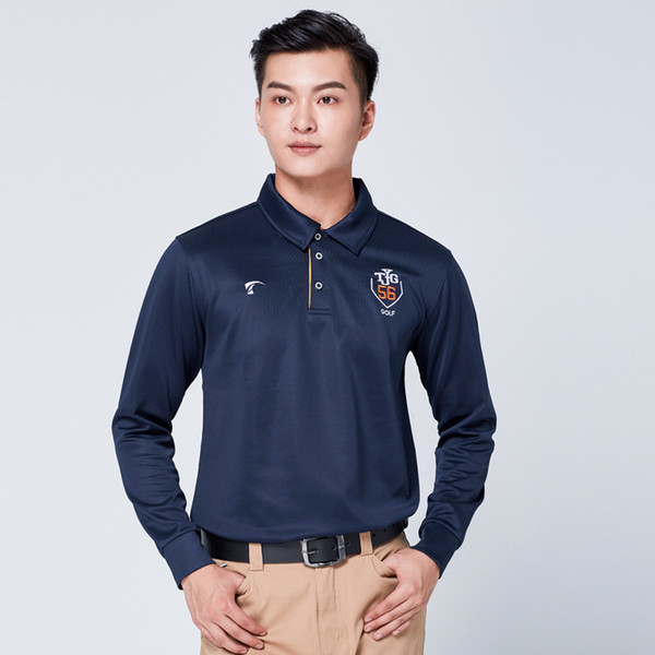 Men's Long Sleeves Golf Shirt Turn Down Collar Golf Game Tops Match Ball Suit Classical Brand Apparel D0664