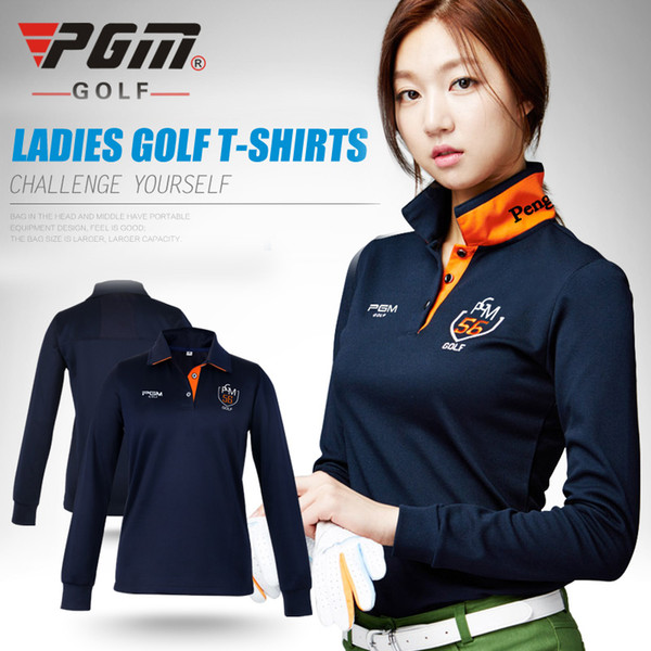 pgm golf clothes golf women's long-sleeve POLO shirt autumn and winter Korean shirts