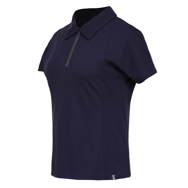 Women's Half Zipper Golf Polo Shirts Short Sleeve Cotton Breathable Outdoor Workout Tennis Golf Jerseys Sports Tops