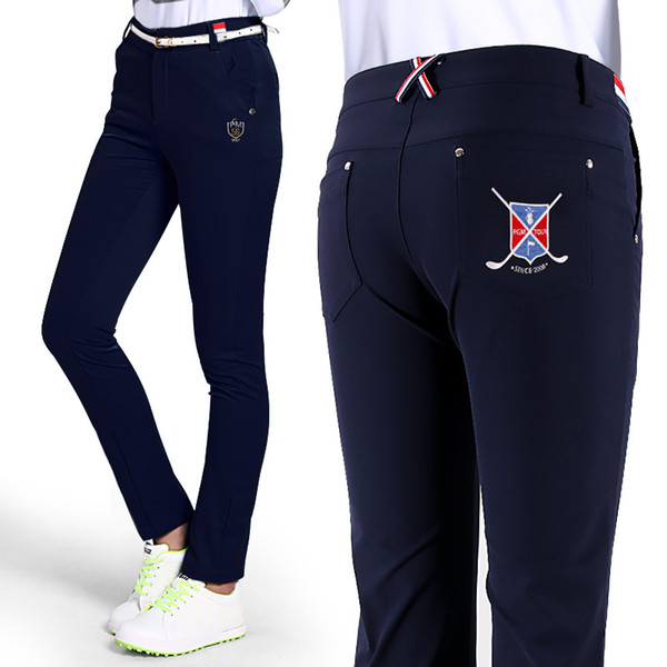 Pgm Golf Ultra-Thin Women Pants High Elasticity Slim Trousers Female Breathable Sportwear Skinny Pencil Golf Tennis Pant D0360