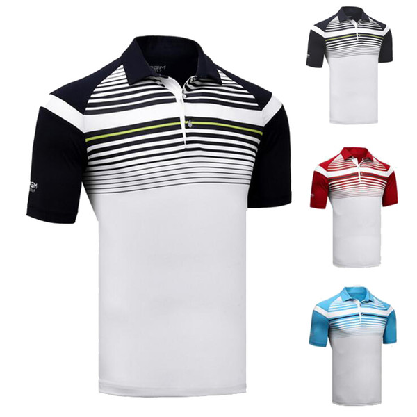 High Quality Golf Shirt Men Sports POLO Shirt Turn-down Collar Jersey Anti Sweat Comfortable Good Elastic Summer