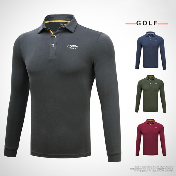 2018 Golf Clothes Men Shirt Long Sleeve 2019 Autumn Winter Clothing Sport Polo T-Shirt Pluse Size