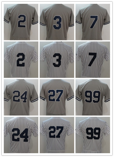 New York 99 Aaron Judge Jersey 27 Giancarlo Stanton 2 Derek Jeter 24 Gary Sanchez 7 Mickey Mantle 3 Babe Ruth Jerseys