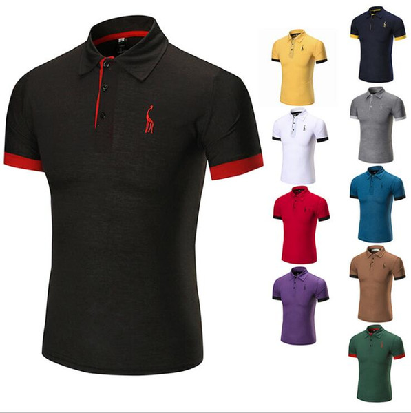 Men Polo Shirt Summer Sport Men's Solid Shirts Golf Training Running Sports Short Sleeve Tops Tees jerseys T Shirts