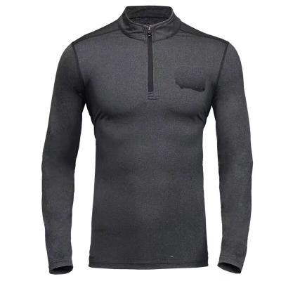 Free Shipping Hot Zipper Golf Trainning T Shirts Breathable Quick Dry Clothing Long Sleeve Male Golf T-Shirts 3Colors