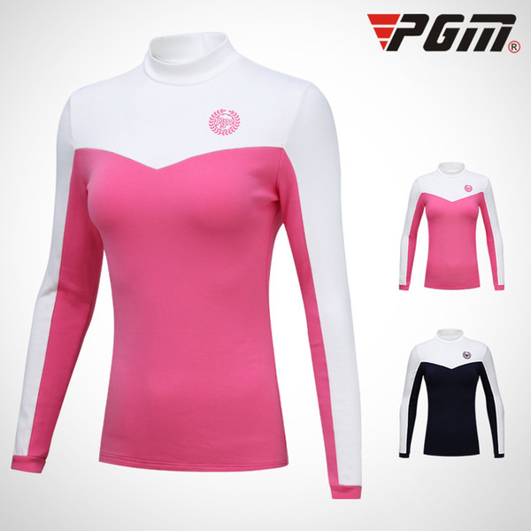 2019 Women Warm Golf T-Shirt Autumn Winter Long Sleeved Training T-Shirt Ladies O-neck Slimming Fitness Tops D0497