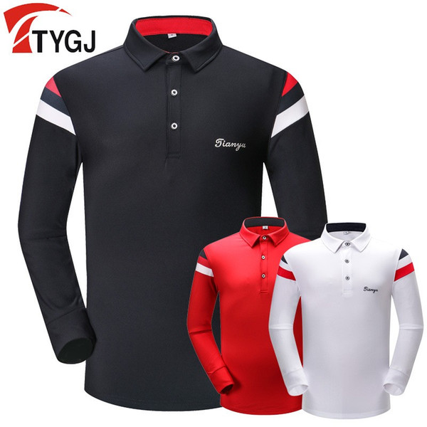 Autumn winter new golf sportswear men's long-sleeved golf T-shirt breathable and quick-drying polo shirt men Clothes tops