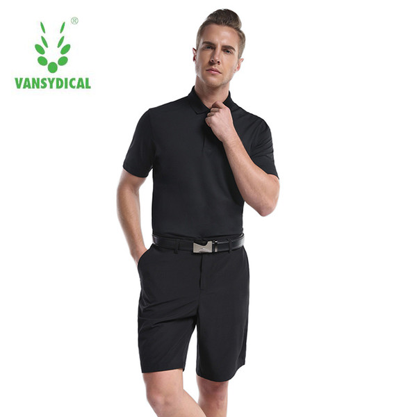 Vansydica Men's Golf Sport Training Suit Tracksuit Sets for Men Polo Shirt Fitness Shorts Sportsman Wear Gym Workout Clothes