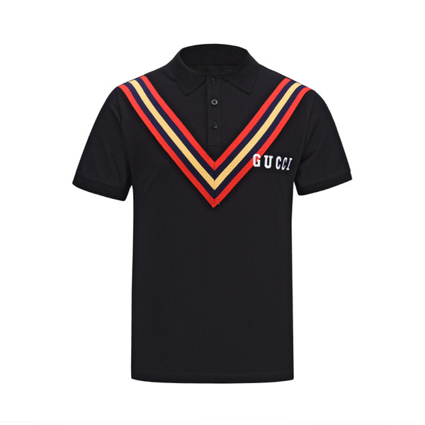 2019 Mens Brand Golf Polo Shirt Spring Luxury Italy T-Shirt Designer Polo Shirts High Street Embroidery Printing Clothing Golf Wear